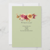 Elegante Pastel Green Herfst Farewell Party Kaart (Achterkant)