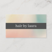 Elegante Pastel Grijze Streep Haarsalon Visitekaartje (Voorkant)