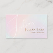 Elegante pastel grillig roze vrouwelijk visitekaartje (Voorkant)