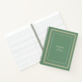 Elegante pastel groene Notitieboek planner aanpass (Binnen)