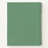 Elegante pastel groene Notitieboek planner aanpass (Achterkant)