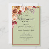 Elegante Pastel Herfst Bloem Pensioen Partij Kaart (Voorkant)