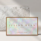 Elegante pastel holografische aura schoonheid visitekaartje