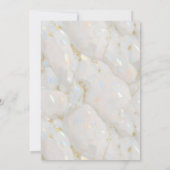Elegante Pastel Iridiscerende Glitterende Opal Ste Kaart (Achterkant)