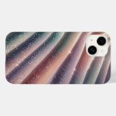 Elegante Pastel Iridiserende Glitter Zijde Golven Case-Mate iPhone Case (Achterkant (horizontaal))