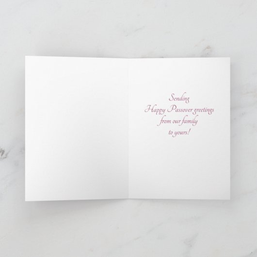 Elegante Pastel Joods Pascha Star of David Kaart (Binnen)