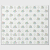 Elegante Pastel Kerstboom Naam Kerstmis Cadeaupapier (Vlak)