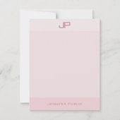 Elegante Pastel Kleuren Monogram Eenvoudig Modern Notitiekaartje (Voorkant)