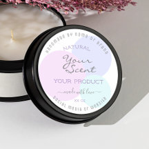 Elegante Pastel Kleuren Product Verpakking Etikett