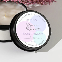 Elegante Pastel Kleuren Product Verpakking Etikett Ronde Sticker