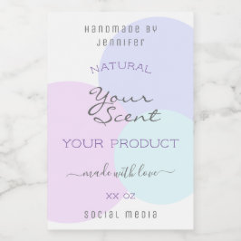 Elegante Pastel Kleuren Product Verpakking Etikett Voedselcontainer Etiket