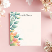 Elegante pastel laat botanische gepersonaliseerde notitieblok