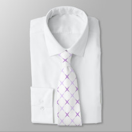 Elegante Pastel Lavendel Geometrische Ster Necktie Stropdas