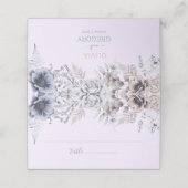 Elegante Pastel Lente Aquarel Bloem Bruiloft Plaatskaartje (Buitenkant ongevouwen)