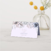 Elegante Pastel Lente Aquarel Bloem Bruiloft Plaatskaartje (Achterkant)