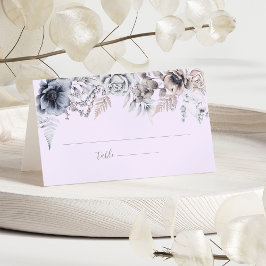 Elegante Pastel Lente Aquarel Bloem Bruiloft Plaatskaartje