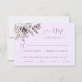 Elegante pastel lente bloem bruiloft maaltijd keuz RSVP kaartje (Achterkant)