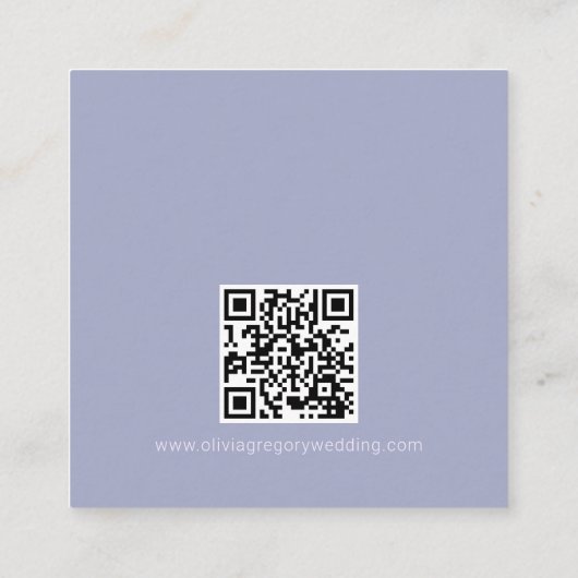Elegante pastel lente bloem QR bruiloft details Informatiekaartje (Achterkant)