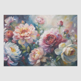 Elegante Pastel Lente Bloemen Decoupage Tissuepapier