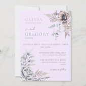 Elegante Pastel Lente Waterverf Bloemenbruiloft Kaart (Voorkant)