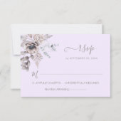 Elegante Pastel Lente Waterverf Bloemenbruiloft RSVP Kaartje (Voorkant)