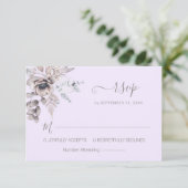 Elegante Pastel Lente Waterverf Bloemenbruiloft RSVP Kaartje (Staand voorkant)