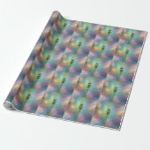 Elegante Pastel Libelle Fractale Kunst, Cadeaupapier (Uitgerold)