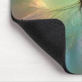 Elegante Pastel Libelle Fractale Kunst, Muismat (Hoek)