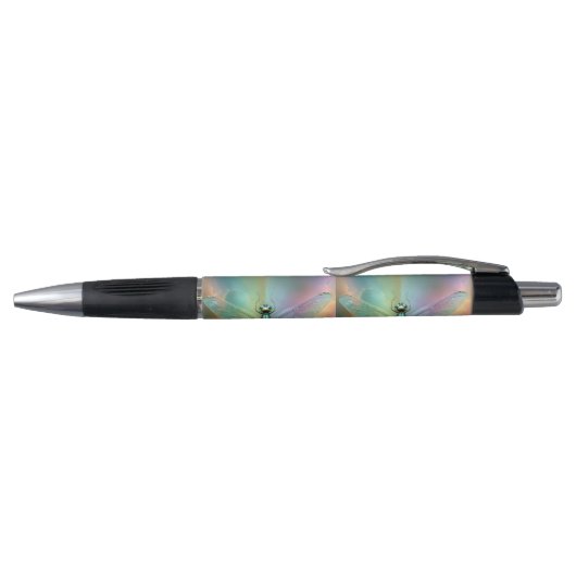 Elegante Pastel Libelle Fractale Kunst, Pen (Bovenkant)