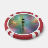 Elegante Pastel Libelle Fractale Kunst, Poker Chips (Enkel)