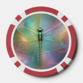 Elegante Pastel Libelle Fractale Kunst, Poker Chips (Achterkant)
