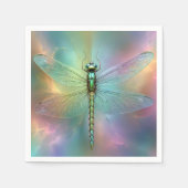 Elegante Pastel Libelle Fractale Kunst, Servet (Voorkant)