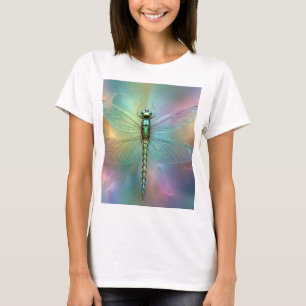 Elegante Pastel Libelle Fractale Kunst, T-shirt