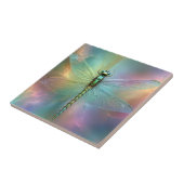 Elegante Pastel Libelle Fractale Kunst, Tegeltje (Zijkant)