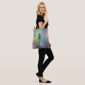 Elegante Pastel Libelle Fractale Kunst, Tote Bag (Op model)