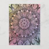 Elegante Pastel Mandala Trippy Psychedelische Hipp Briefkaart (Voorkant)