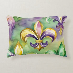 Elegante Pastel Mardi Gras Accent Kussen