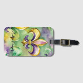 Elegante Pastel Mardi Gras Bagagelabel (Voorkant (horizontaal))