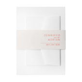 Elegante Pastel Minimal Wit en Rood ﻿Modern  Uitnodigingen Wikkel (Voorkant Voorbeeld)