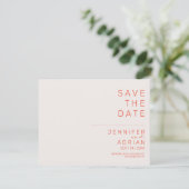 Elegante Pastel Minimalistische Horizontale Save T (Staand voorkant)