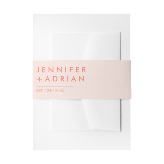 Elegante Pastel Minimalistische Moderne Uitnodigin Uitnodigingen Wikkel (Voorkant Voorbeeld)