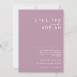 Elegante Pastel Minimalistische Paarse Moderne Een Kaart