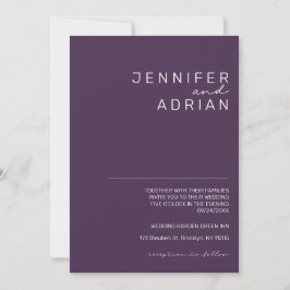 Elegante Pastel Minimalistische Paarse Moderne Een Kaart