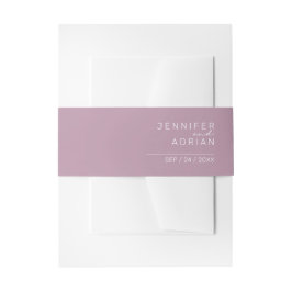Elegante Pastel Minimalistische Paarse Moderne Uit Uitnodigingen Wikkel