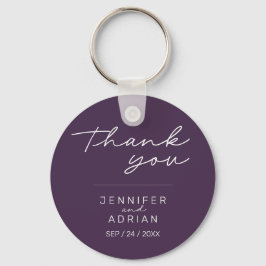Elegante Pastel Minimalistische Paarse Trouwring S Sleutelhanger