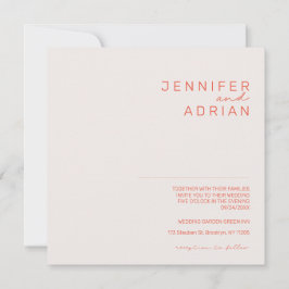 Elegante Pastel Minimalistische Witte en Rode ﻿Mod Kaart