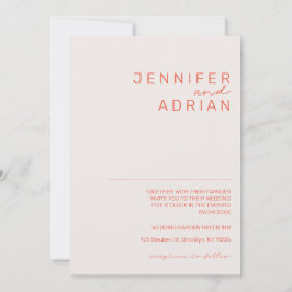 Elegante Pastel Minimalistische Witte en Rode ﻿Mod Kaart