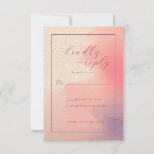 Elegante Pastel Ombre RSVP Kaartje