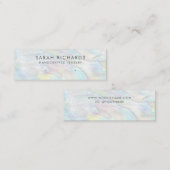 Elegante pastel Opal Oorbel Display Mini Visitekaartje (Voorkant / Achterkant)