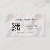 Elegante pastel Opal Stone Custom QR Code Uniek Visitekaartje (Achterkant)